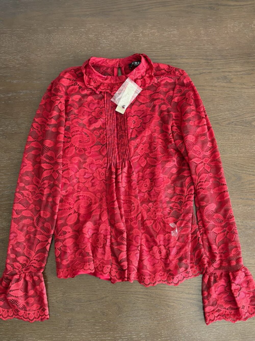 J.Crew Lace long sleeve floral top